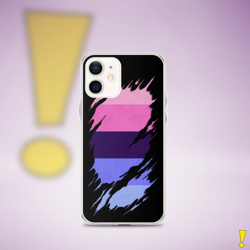 Omnisexual Pride Flag Ripped Reveal Clear Case for iPhone®